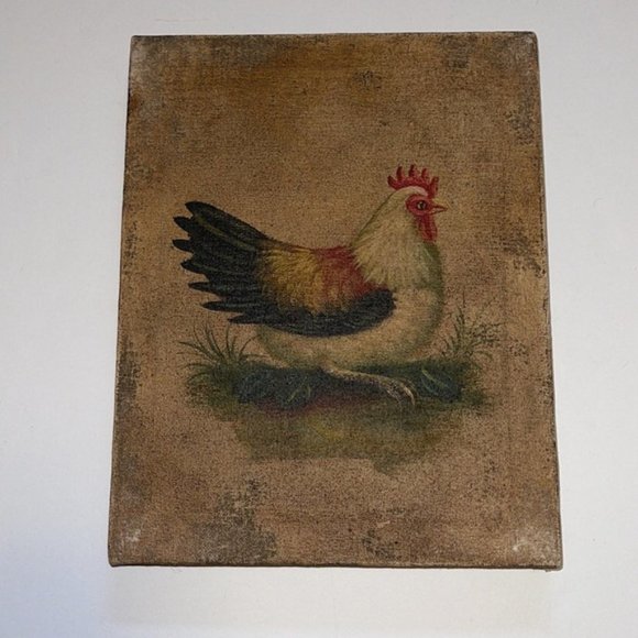 Set of Three Chicken Rooster Paintings - Picture 6 of 9